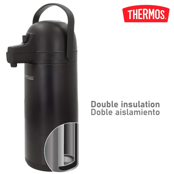 Garrafa térmica aço inoxidável de 1,9L preta Thermos | Distria