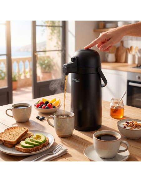 Garrafa térmica aço inoxidável de 1,9L preta Thermos | Distria