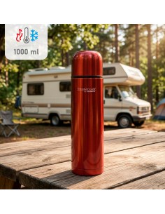 Garrafa térmica aço inoxidável Thermos vermelha 1L | Distria 2