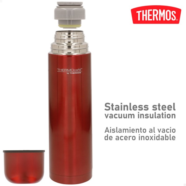 Garrafa térmica aço inoxidável Thermos vermelha 1L | Distria