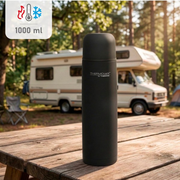 Garrafa térmica de aço inoxidável 1L preta Thermos | Distria