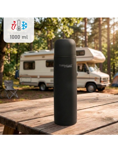 Garrafa térmica de aço inoxidável 1L preta Thermos | Distria