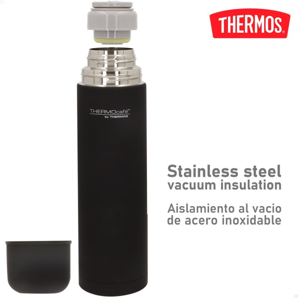 Garrafa térmica de aço inoxidável 1L preta Thermos | Distria