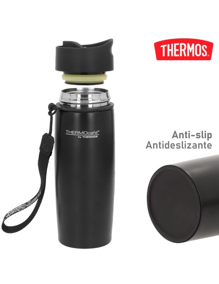 Garrafa térmica de 350 ml em aço inoxidável preto Thermos | Distria