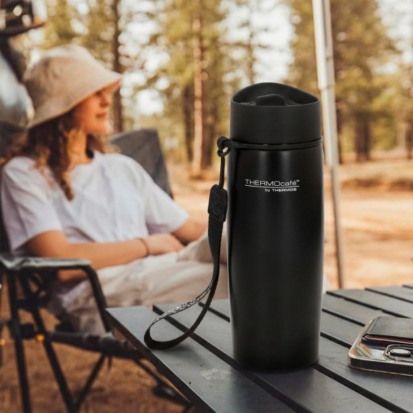 Garrafa térmica de 350 ml em aço inoxidável preto Thermos | Distria