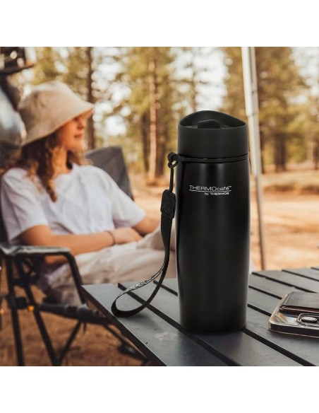 Garrafa térmica de 350 ml em aço inoxidável preto Thermos | Distria