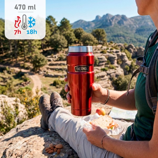 Copo de aço inoxidável Thermos 470 ml vermelho Thermos | Distria