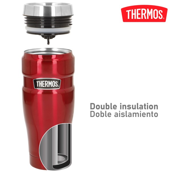 Copo de aço inoxidável Thermos 470 ml vermelho Thermos | Distria