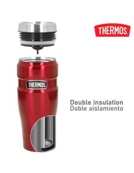 Copo de aço inoxidável Thermos 470 ml vermelho Thermos | Distria