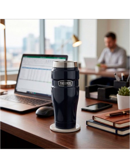 Garrafa térmica de aço inoxidável 470 ml azul Thermos | Distria