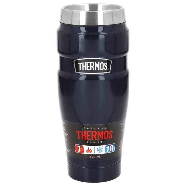 Garrafa térmica de aço inoxidável 470 ml azul Thermos | Distria
