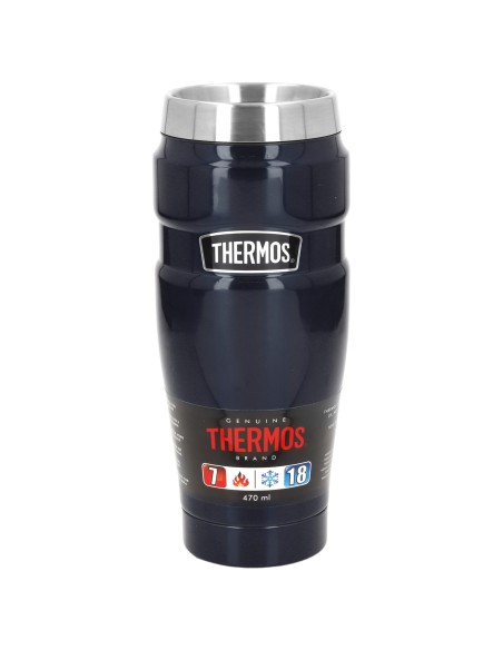 Garrafa térmica de aço inoxidável 470 ml azul Thermos | Distria
