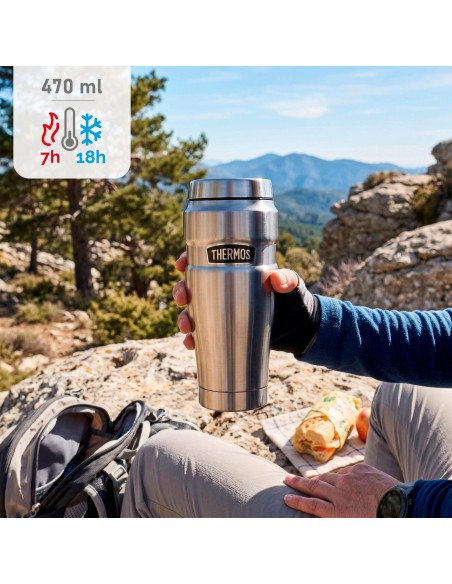 Copo de aço inoxidável Thermos 470 ml prata Thermos | Distria