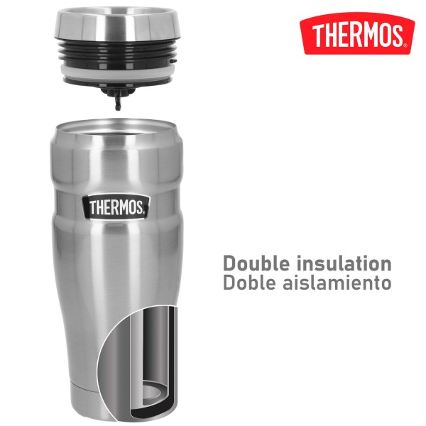 Copo de aço inoxidável Thermos 470 ml prata Thermos | Distria