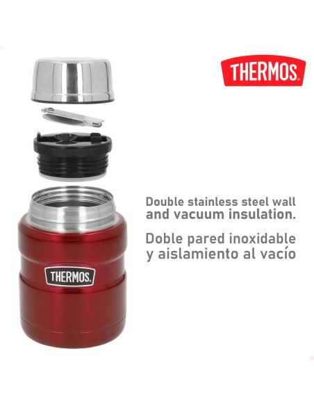 Térmo para comida em aço inoxidável 470 ml vermelho | Distria