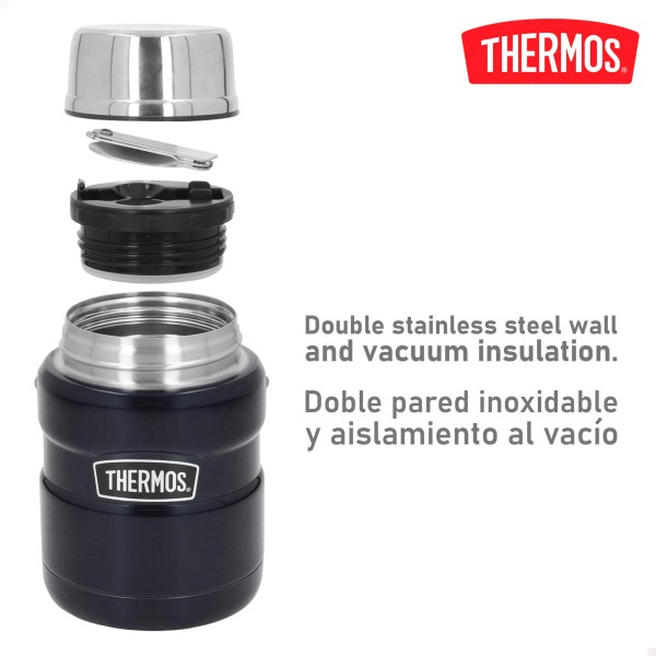 Térmo para comida em aço inoxidável 470 ml azul | Distria