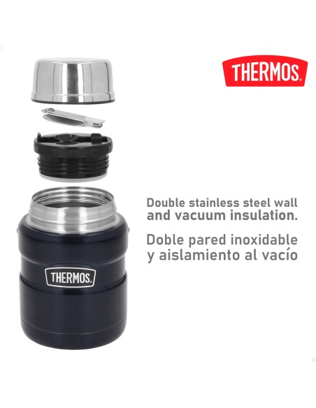 Térmo para comida em aço inoxidável 470 ml azul | Distria