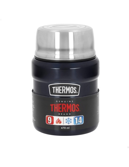 Térmo para comida em aço inoxidável 470 ml azul | Distria