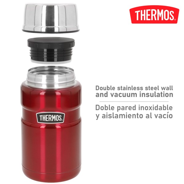 Garrafa térmica para alimentos 710 ml vermelha | Distria
