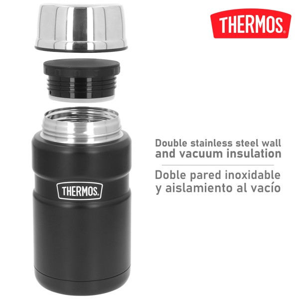 Garrafa térmica para alimentos 710 ml preto | Distria
