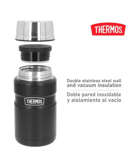 Garrafa térmica para alimentos 710 ml preto | Distria