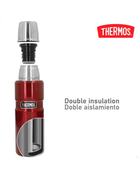 Garrafa térmica aço inoxidável de 470 ml vermelho Thermos | Distria