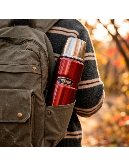 Garrafa térmica aço inoxidável de 470 ml vermelho Thermos | Distria