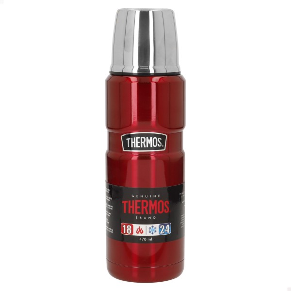 Garrafa térmica aço inoxidável de 470 ml vermelho Thermos | Distria