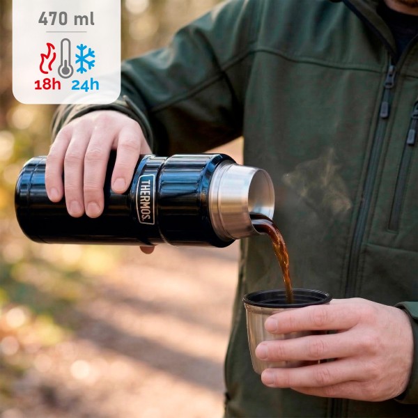 Frasco de aço inoxidável de 470 ml azul Thermos | Distria
