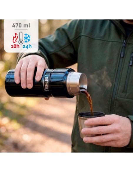 Frasco de aço inoxidável de 470 ml azul Thermos | Distria