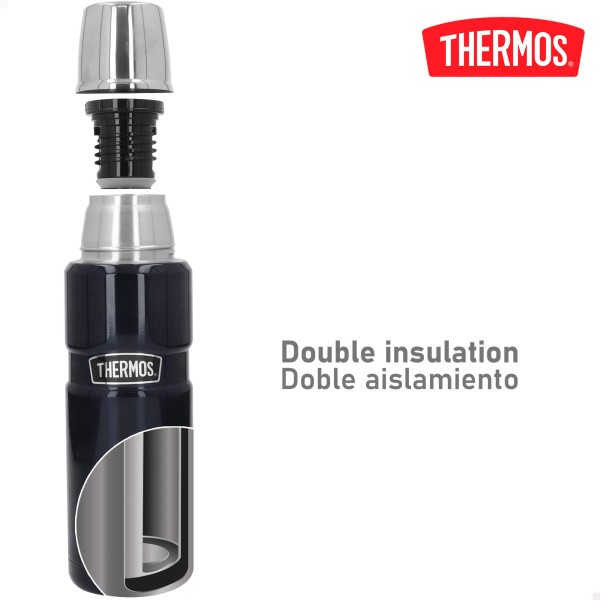 Frasco de aço inoxidável de 470 ml azul Thermos | Distria