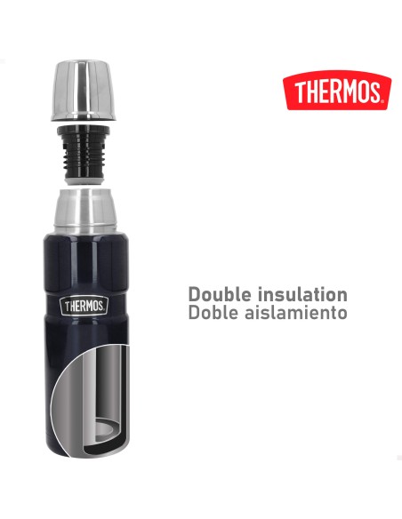 Frasco de aço inoxidável de 470 ml azul Thermos | Distria