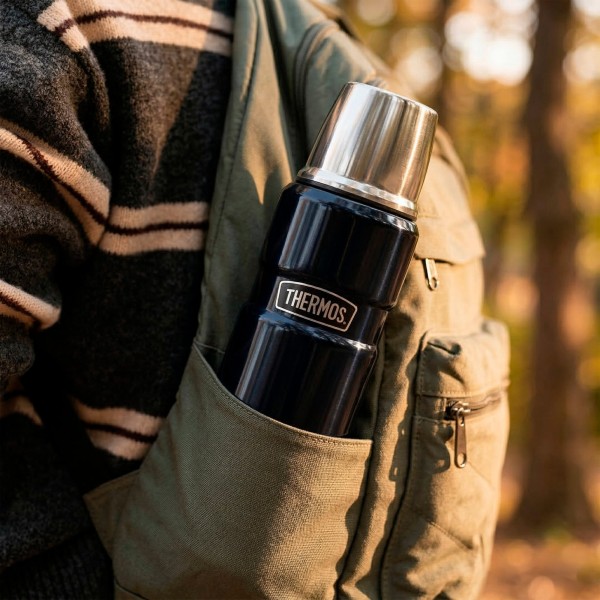 Frasco de aço inoxidável de 470 ml azul Thermos | Distria