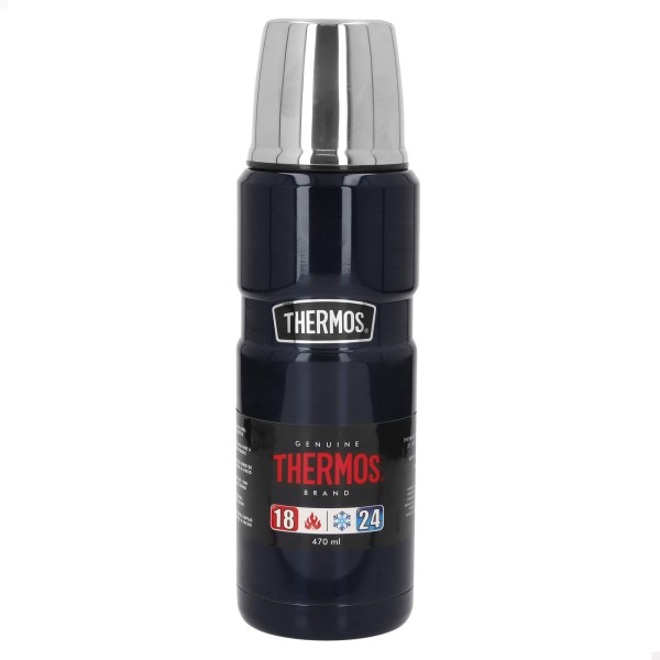 Frasco de aço inoxidável de 470 ml azul Thermos | Distria
