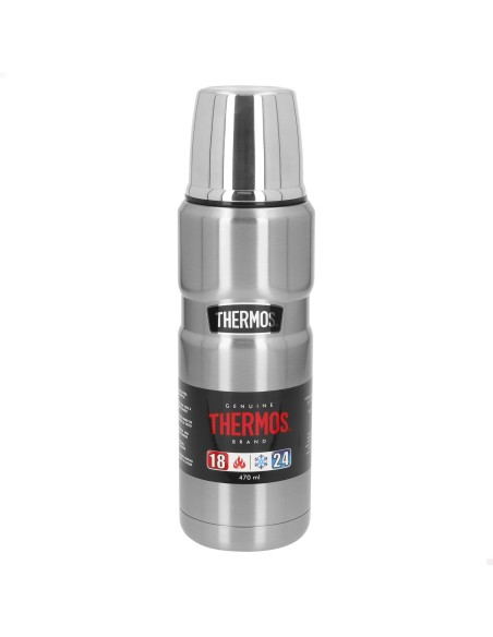Garrafa térmica de aço inoxidável prateada de 470 ml Thermos | Distria
