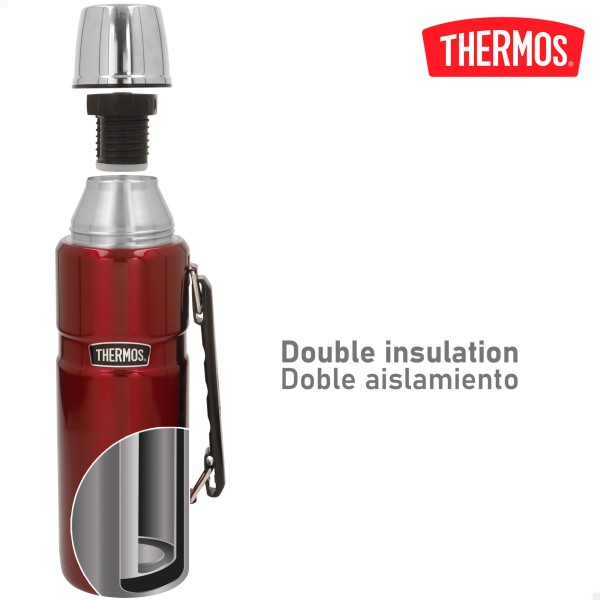 Garrafa de aço inoxidável 1,2L vermelha Thermos | Distria