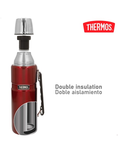 Garrafa de aço inoxidável 1,2L vermelha Thermos | Distria