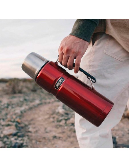 Garrafa de aço inoxidável 1,2L vermelha Thermos | Distria
