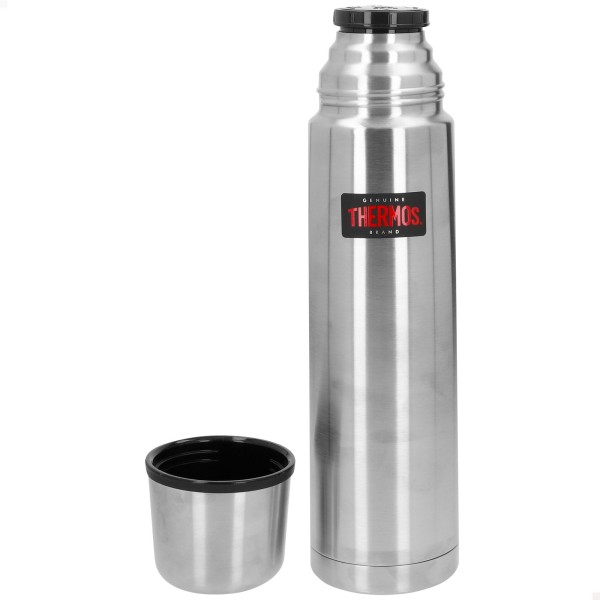 Garrafa térmica Thermos aço inoxidável prateada de 1L | Distria