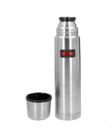 Garrafa térmica Thermos aço inoxidável prateada de 1L | Distria