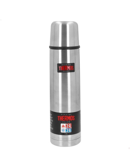 Garrafa térmica Thermos aço inoxidável prateada de 1L | Distria