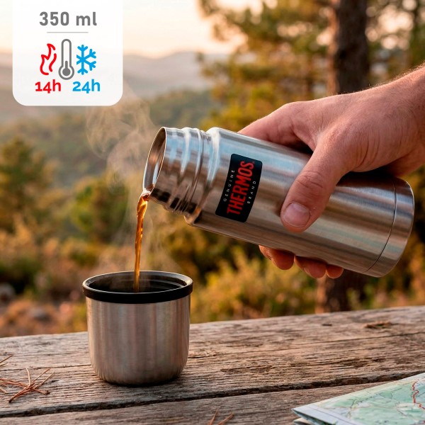 Garrafa térmica de aço inoxidável Thermos 350 ml prata | Distria