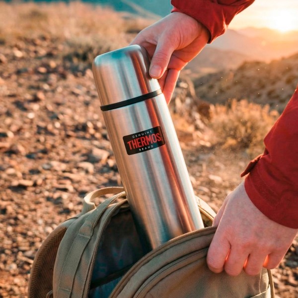 Garrafa térmica de aço inoxidável Thermos 750 ml prata | Distria