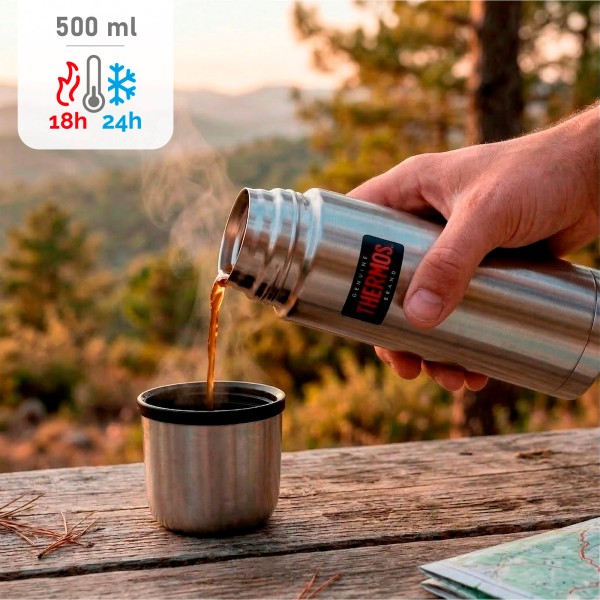 Garrafa térmica de aço inoxidável 500 ml prata Thermos | Distria