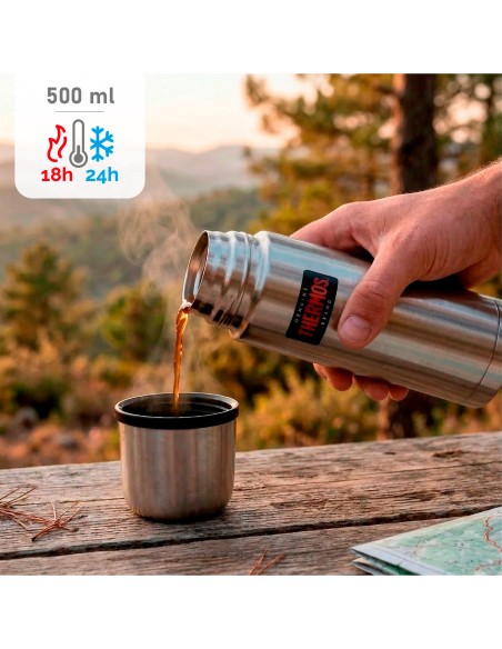 Garrafa térmica de aço inoxidável 500 ml prata Thermos | Distria