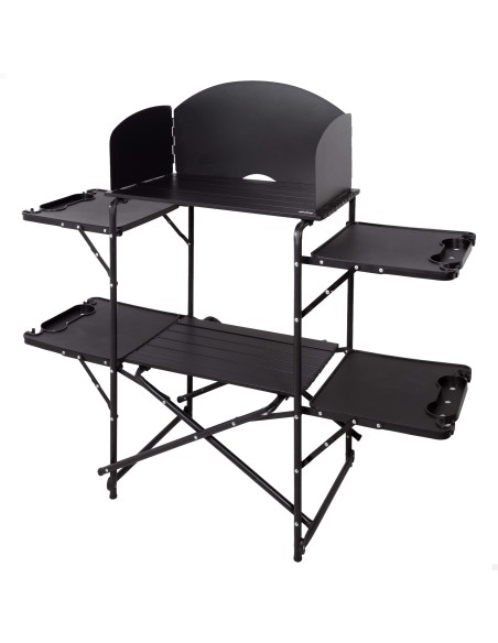 Unidade de cozinha dobrável para camping 130x48x118 cm | Aktive
