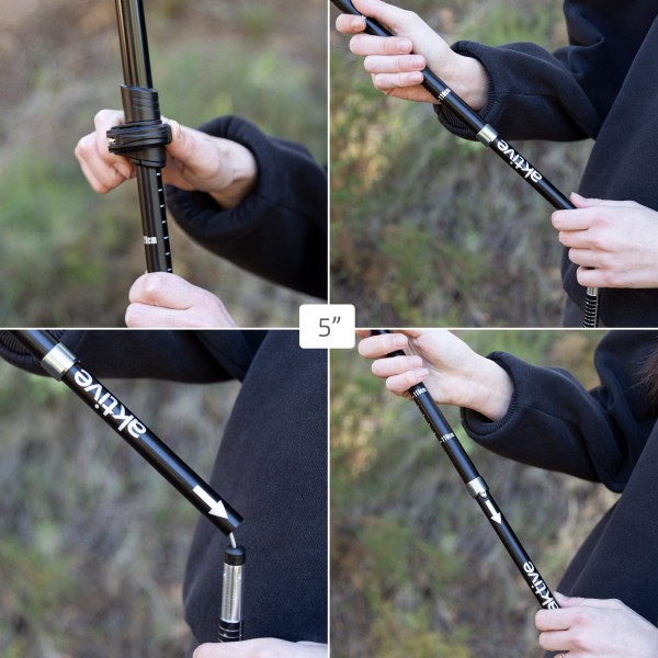Bastão de trekking dobrável 107-125 cm Aktive | Distria