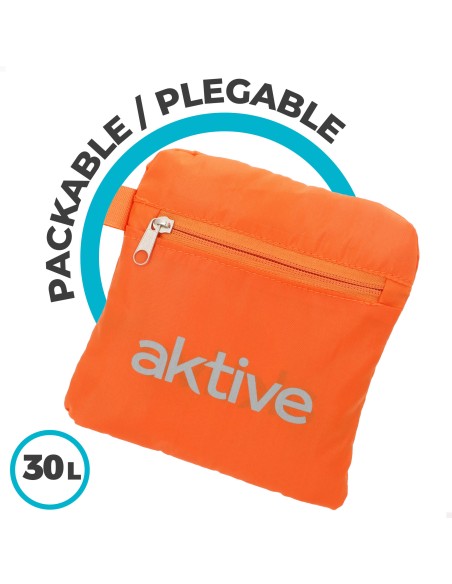 Mochila de rede dobrável Aktive 30 L laranja | Distria