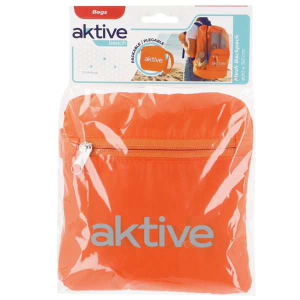 Mochila de rede dobrável Aktive 30 L laranja | Distria