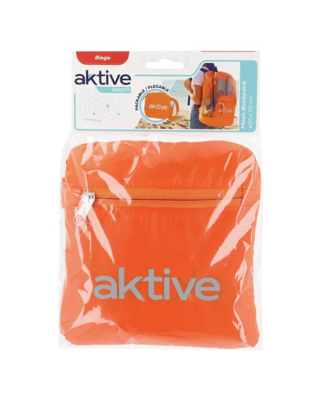 Mochila de rede dobrável Aktive 30 L laranja | Distria
